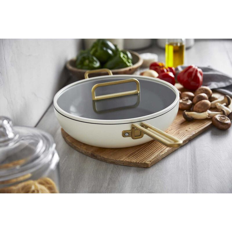 GreenPan Stanley Tucci Covered Essential/Stanley Pan 33cm - Carrara White image number 1